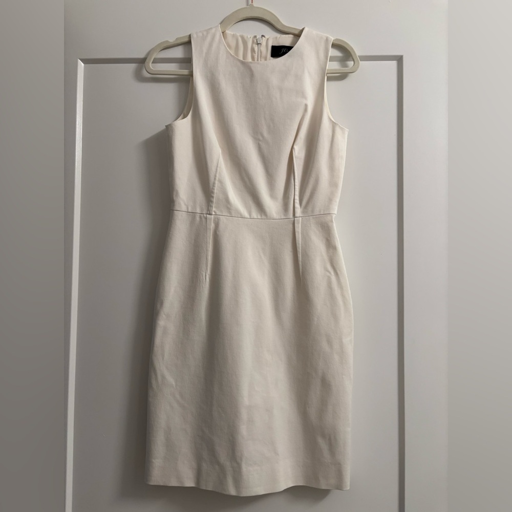 JCrew Elegant Cream Sleeveless Dress - Picture 2 of 6